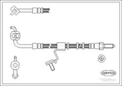 Bromsslang, framaxel vänster, ford escort v, escort cabriolet v, escort express v, escort turnier v, orion iii, 6941703