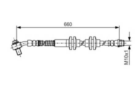 Bromsslang, framaxel vänster, opel astra j, astra j gtc, cascada, vauxhall astra mk vi, cascada cabriolet, 13369143, 13400902