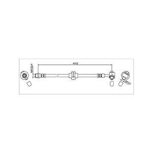 Bromsslang, framaxel vänster, opel zafira tourer c, vauxhall zafira mk iii, 13374972, 13399644, 39041643, 5 62 408, 5 62 490, 5