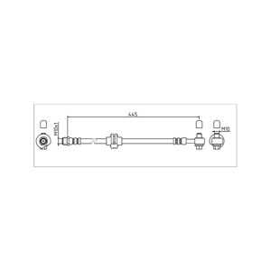 Bromsslang, framaxel vänster, opel zafira tourer c, vauxhall zafira mk iii, 13374974, 13399646, 39041645, 5 62 410, 5 62 492, 5