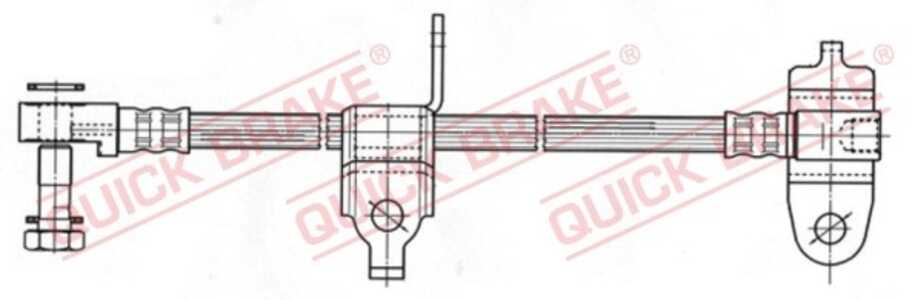 Bromsslang, framaxel vänster, ford transit buss, transit flak/chassi, transit skåp, 4060853, 4419596, 4447739, YC152078BD, YC15