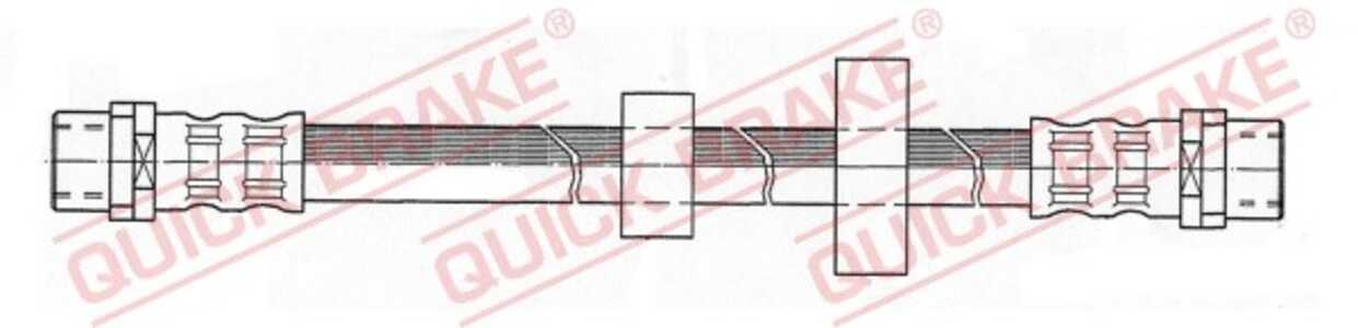 Bromsslang, framaxel vänster, vw transporter buss iv, transporter flak/chassi iv, transporter skåp iv, 701611701A, 7D0611701A