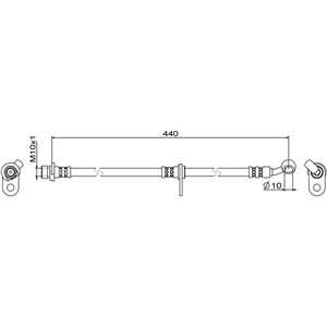 Bromsslang, framaxel vänster, honda cr-v iv, 01465T1GG00, 01465-T1G-G00, 01465T1GG01, 01465-T1G-G01