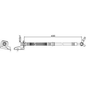 Bromsslang, framaxel vänster, hyundai tucson, tucson skåp/suv, 58731 2E110, 587312E110, 587312E110-DS