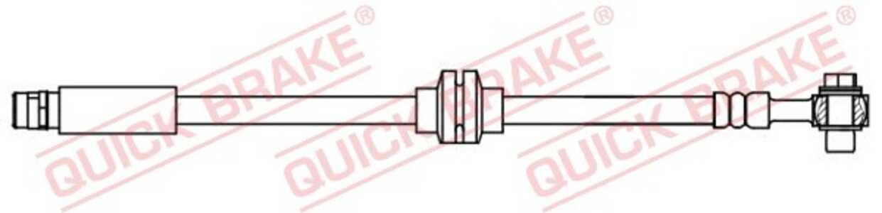 Bromsslang, framaxel vänster, chevrolet,opel,vauxhall, 12774865, 13399770, 562495, 564016