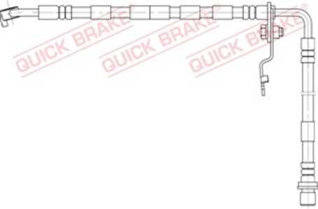 Bromsslang, framaxel vänster, mazda 6 hatchback, 6 kombi, 6 sedan, GS1D43990, GS1D43990A