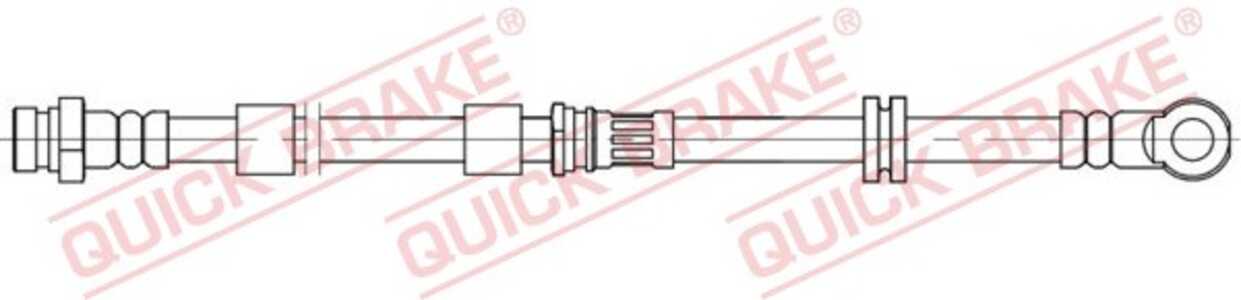 Bromsslang, framaxel vänster, citroën c4 aircross, mitsubishi asx, asx van, lancer viii, lancer sportback viii, peugeot 4008, 1