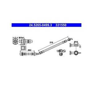 Bromsslang, framaxel vänster, subaru trezia, toyota urban cruiser, verso s, yaris, yaris / vios sedan, yaris skåp/halvkombi, 90