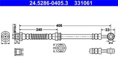 Bromsslang, framaxel vänster, hyundai tucson, tucson skåp/suv, kia sportage ii, sportage van ii, 58731-2E000