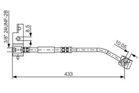 Bromsslang, framaxel vänster, chrysler pt cruiser, pt cruiser cabriolet, dodge neon ii, 04860069AB, 4860 069AB