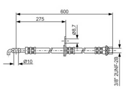 Bromsslang, framaxel vänster, toyota avensis, avensis kombi, avensis sedan, corolla, corolla kombi, corolla sedan, 90080 94132,