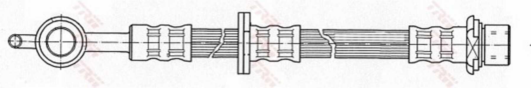 Bromsslang, Framaxel, Vänster, toyota yaris, 90080-94203, 90947-02A46