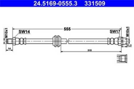 Bromsslang, Framaxel, bmw 7 [e65, e66, e67], 34 32 6 753 610