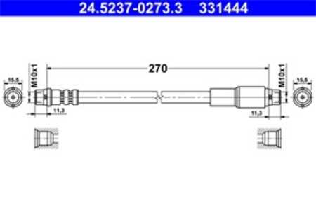 Bromsslang, Framaxel, audi 100 c4 avant, 100 c4 sedan, a6 c4, a6 c4 avant, 4A0 611 707