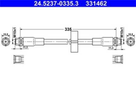 Bromsslang, Framaxel, audi allroad c5, 4Z7 611 707 A, 4Z7 611 707