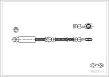 Bromsslang, Framaxel, opel,vauxhall, 562377, 90498319