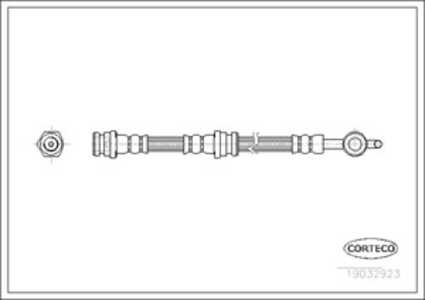 Bromsslang, Framaxel, mazda 323 f vi, 323 s vi, premacy, B25D43980, B25D43980A