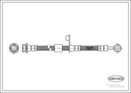 Bromsslang, Framaxel, mitsubishi colt vi, colt czc cabriolet vi, smart forfour, 4605A071, 4605A232, 4605A614, D06143810E, MA454