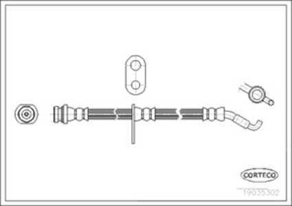 Bromsslang, Framaxel, suzuki splash, swift iii, 51550-62J00