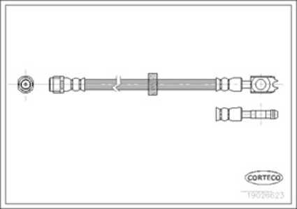 Bromsslang, Framaxel, seat arosa, vw lupo i, passat b3/b4, passat b3/b4 variant, polo iii, 3A0611701, 6N0611701, 6N0611701A, 6N