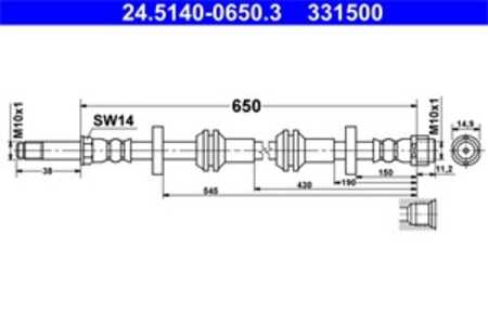 Bromsslang, Framaxel, audi a6 allroad c7, a6 c7, a6 c7 avant, a7 sportback, 4G0 611 707 E, 4G0 611 707 G, 4G0 611 707 J