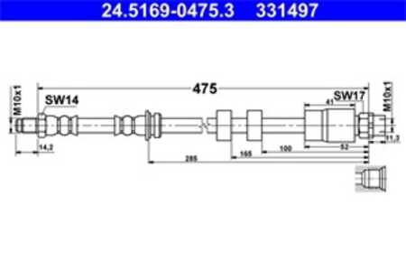 Bromsslang, Framaxel, bmw x1 [e84], 34 30 6 787 317, 34 30 6 799 425