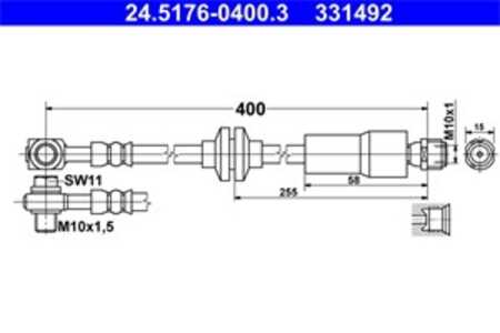 Bromsslang, Framaxel, chevrolet,opel,vauxhall, 12774865, 13336917, 5 62 173, 5 64 016