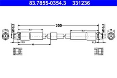 Bromsslang, Framaxel, audi a8 d3, 4E0 611 707 A, 4E0 611 707 C, 4E0 611 707