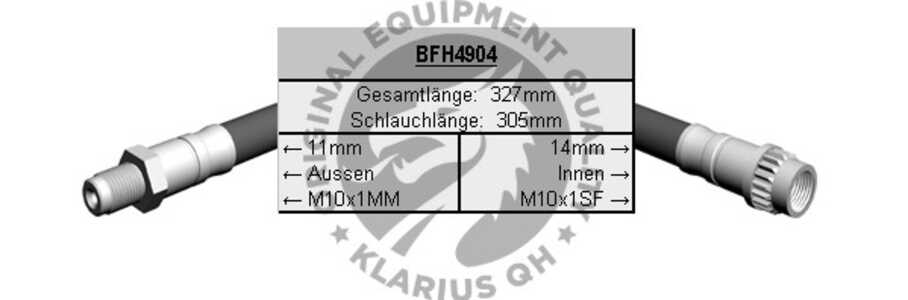 Bromsslang, Framaxel, peugeot 206 cc, 206 halvkombi, 206 sedan, 206 sw, 206 van, 4806.92