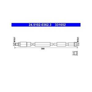 Bromsslang, Framaxel, mercedes-benz, 205 420 02 48, A 205 420 02 48