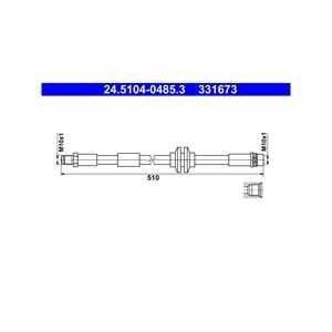 Bromsslang, Framaxel, renault twingo iii, smart forfour halvkombi, fortwo cabriolet, fortwo coupé, 453 428 04 00, 453 428 05 00