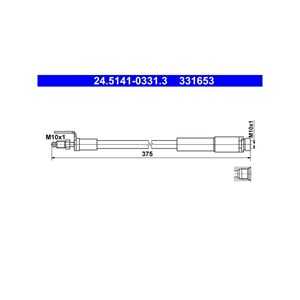 Bromsslang, Framaxel, ford, 1767103, 1829278, 5350915, BK21-2078-AB, BK21-2078-AC, CK41-2078-BA