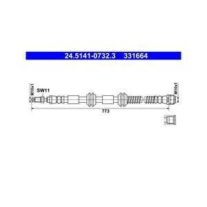 Bromsslang, Framaxel, porsche cayenne, 955 355 139 30, 955 355 139 31