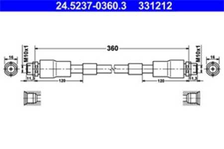 Bromsslang, Framaxel, audi a8 d2, vw passat b5.5, passat b5.5 variant, 4D0 611 707 D, 4D0 611 707 F, 4D0 611 707 H