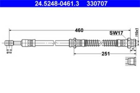 Bromsslang, Framaxel, mitsubishi carisma, carisma sedan, space star minibus,  minivan, volvo s40 i, v40 kombi, 30862414, 308708