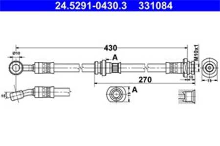 Bromsslang, Framaxel, opel agila, subaru justy iii, suzuki ignis ii, wagon r halvkombi, wagon r+ halvkombi, vauxhall agila mk i