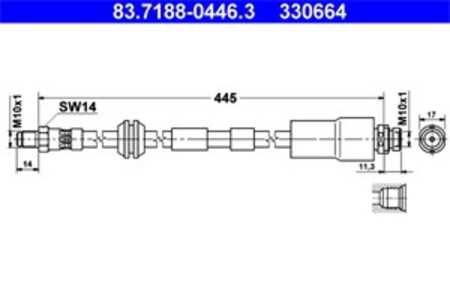 Bromsslang, Framaxel, ford mondeo iii, mondeo sedan iii, mondeo turnier iii, jaguar x-type i, x-type kombi i, 1114757, 1116868,