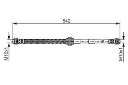 Bromsslang, Framaxel, audi q7, q7 van, porsche cayenne, vw touareg, touareg van, 7L0 611 701 A, 7L0 611 701 C, 7P6 611 701, 955