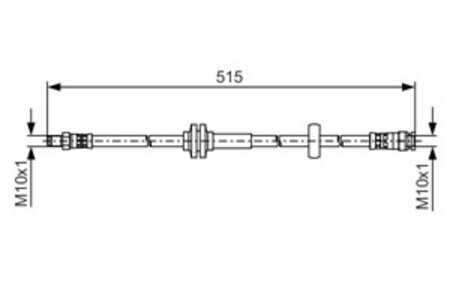 Bromsslang, Framaxel, citroën,fiat,peugeot, 16 174 324 80, 4806 G6, 51725095, 52026548