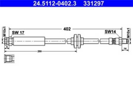 Bromsslang, Framaxel, alfa romeo,citroën,fiat,opel,peugeot, 13352127, 4806 J9, 5 62 239, 5 62 275, 51835425, 55701047