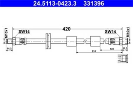 Bromsslang, Framaxel, bmw 5 [e34], 5 touring [e34], 7 [e32], 8 [e31], 34 32 1 156 157, 34 32 1 159 891