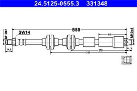 Bromsslang, Framaxel, bmw x1 [e84], 34 30 6 787 316, 34 30 6 799 424