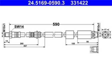 Bromsslang, Framaxel, bmw, 34 30 6 792 254