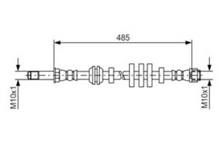 Bromsslang, Framaxel, audi q5, q5 van, 8R0 611 707 A, 8R0 611 707 B