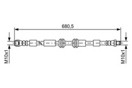 Bromsslang, Framaxel, mercedes-benz gle [w166], gle coupe [c292], gl-klass [x166], gls [x166], m-klass [w166], 166 420 03 48, A