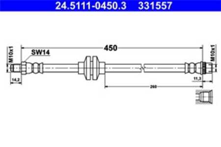 Bromsslang, Framaxel, dacia,renault, 46 21 084 52R