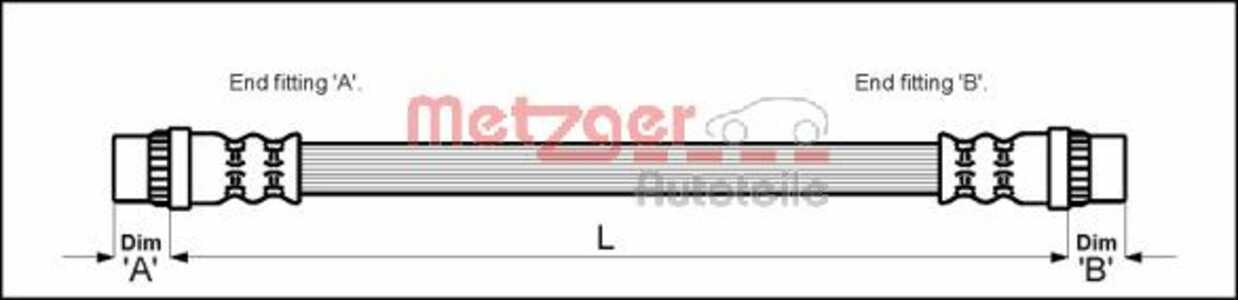 Bromsslang, Höger bak, Vänster bak, citroën ax, saxo, peugeot 106 i, 106 ii, 4806.57, 4806.61