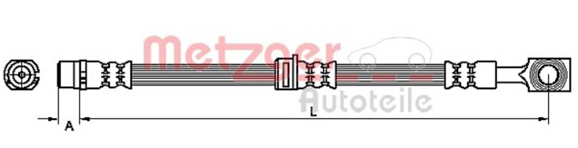 Bromsslang, Höger fram, Vänster fram, opel astra h, astra h gtc, zafira / zafira family b, vauxhall astra mk v, 13220812, 55622