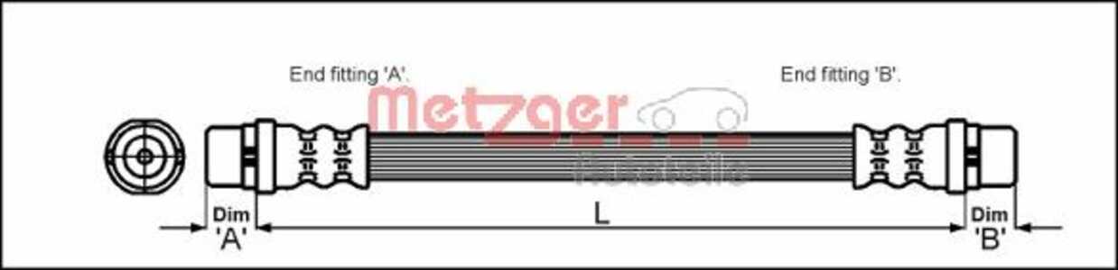 Bromsslang, Höger fram, Vänster fram, audi allroad c5, 4Z7 611 707A