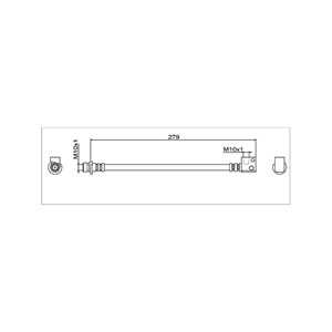 Bromsslang, Inre, Bakaxel vänster, honda jazz iii, 01468TF0G00, 01468-TF0-G00